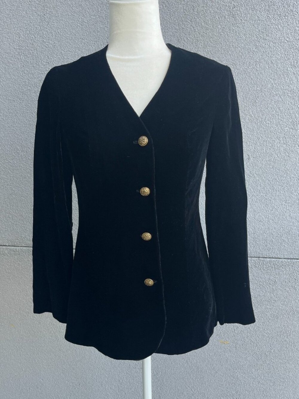 Vintage Velvet Black Blazer Jacket Whimsy Goth Pixie of California Small